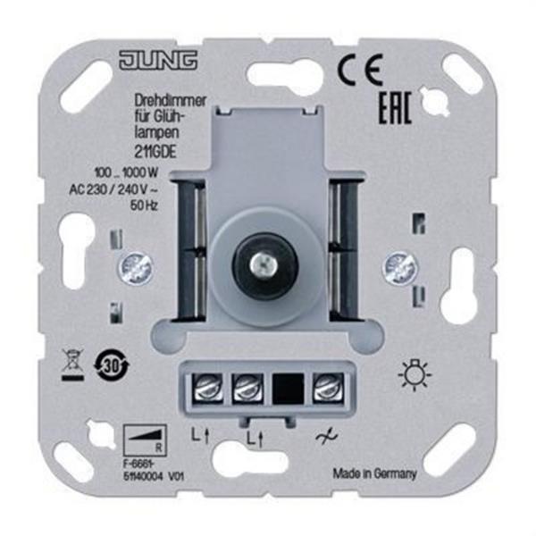 JUNG 211GDE Dimmer 1000W para fluorescente