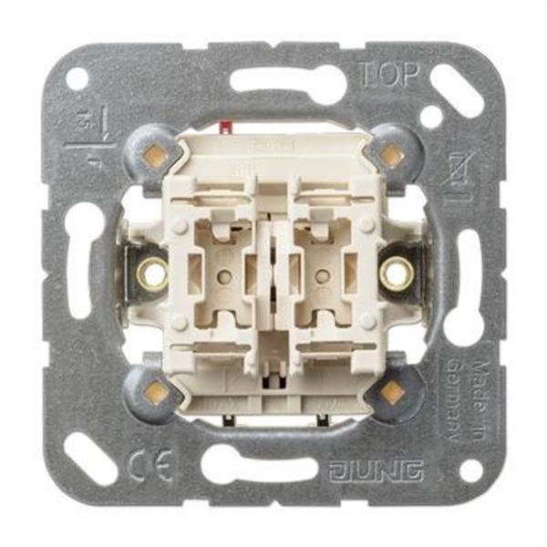 JUNG 505EU Mecanismo doble interruptor sin garras fijación