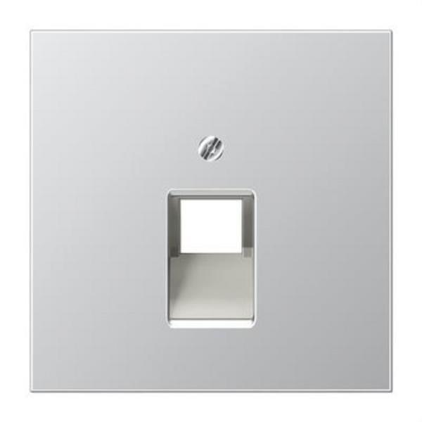 JUNG AL2969-1UA Placa central 1 toma teléfono UAE aluminio
