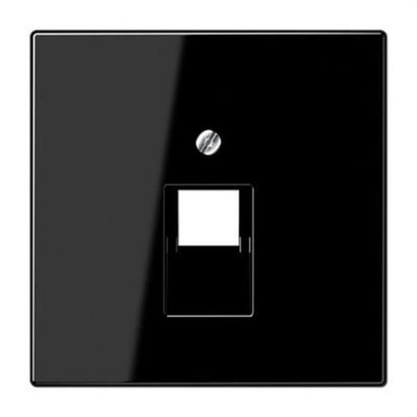 JUNG LS969-1UASW Placa central 1 toma teléfono UAE negro