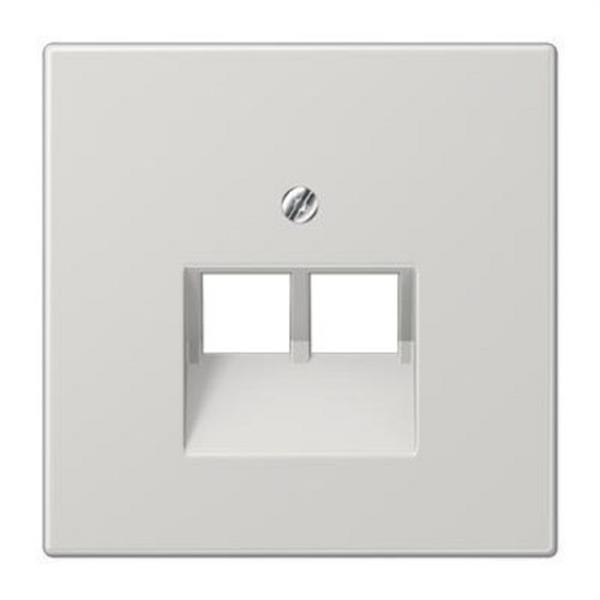 JUNG LS969-2UALG Placa central 2 tomas teléfono UAE gris claro