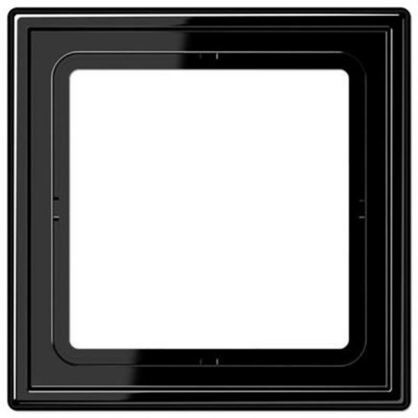 JUNG LS981SW Marco simple 81x81mm LS 990 duroplástico brillante negro para montaje horizontal o vertical