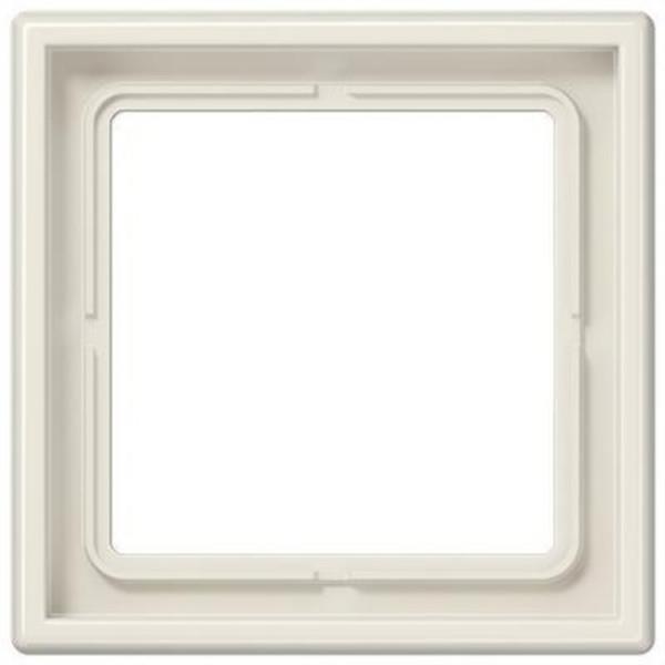 JUNG LS981W Marco simple 81x81mm LS 990 duroplástico brillante blanco marfil para montaje horizontal o 