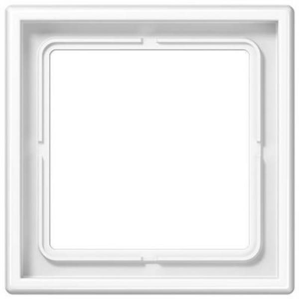 JUNG LS981WW Marco simple 81x81mm LS 990 duroplástico brillante blanco alpino para montaje horizontal o 