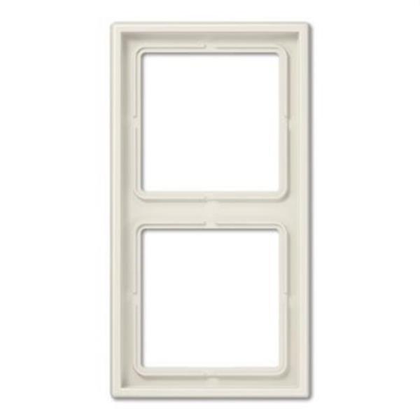 JUNG LS982W Marco doble 81x152mm LS 990 duroplástico brillante blanco marfil para montaje horizontal o 
