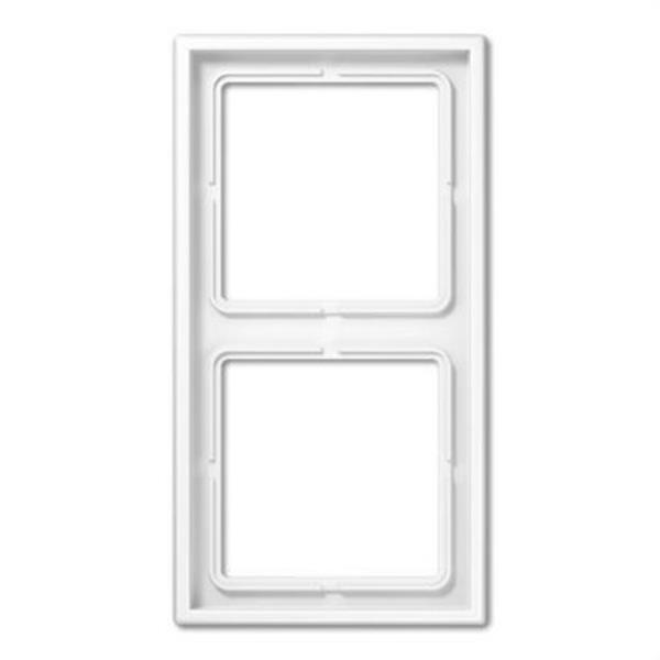 JUNG LS982WW Marco doble 81x152mm LS 990 duroplástico brillante blanco alpino para montaje horizontal o 