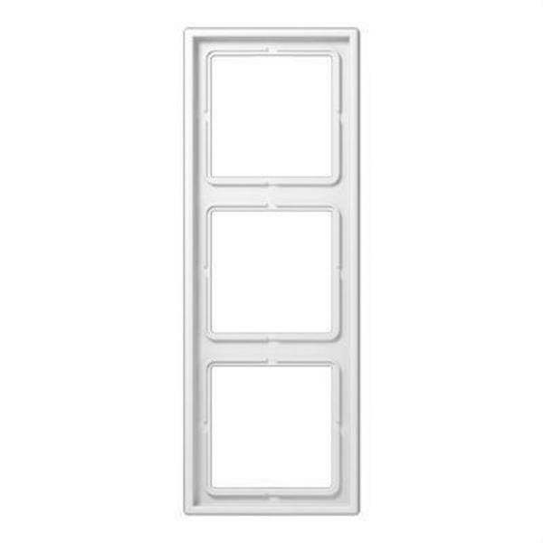 JUNG LS983WW Marco triple 81x223mm LS 990 duroplástico brillante blanco alpino para montaje horizontal o