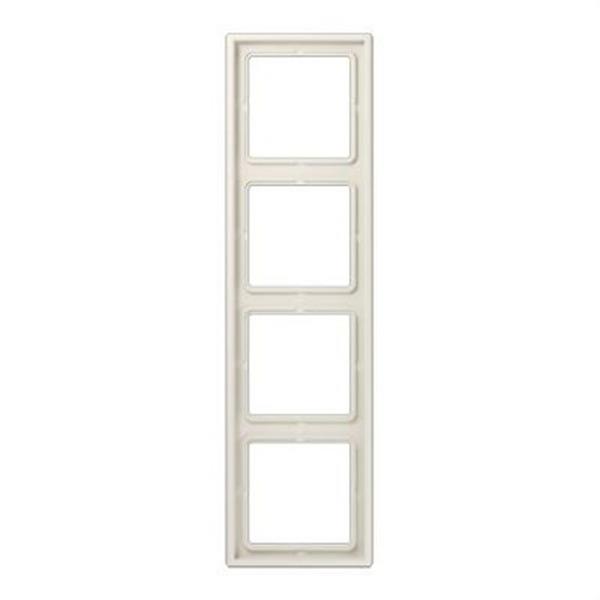 JUNG LS984W Marco cuádruple 81x294mm LS 990 duroplástico brillante blanco marfil para montaje horizonta
