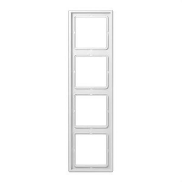 JUNG LS984WW Marco cuádruple 81x294mm LS 990 duroplástico brillante blanco alpino para montaje horizonta