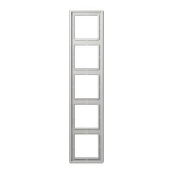 JUNG LS985LG Marco quíntuple 81x365mm LS 990 duroplástico brillante gris claro para montaje horizontal o