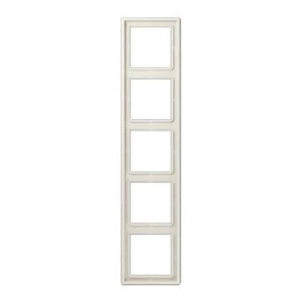 JUNG LS985W Marco quíntuple 81x365mm LS 990 duroplástico brillante blanco marfil para montaje horizonta