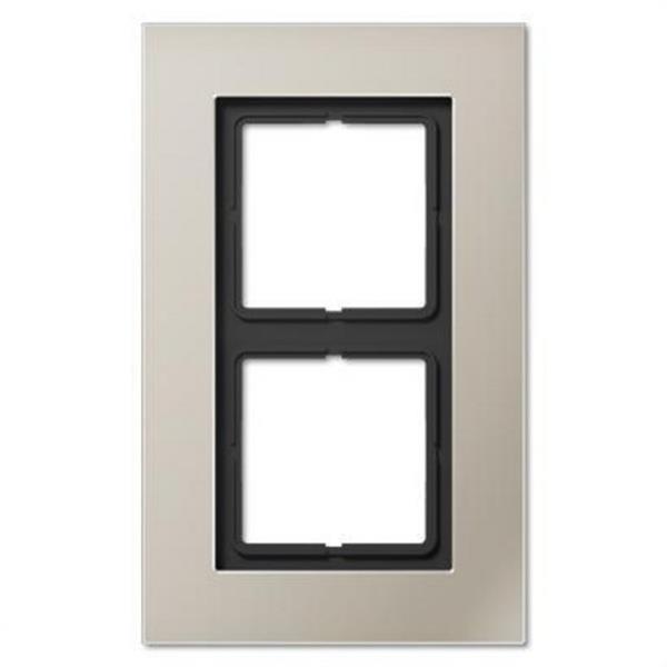 JUNG LSP982ES Marco embellecedor doble 115x186mm acero