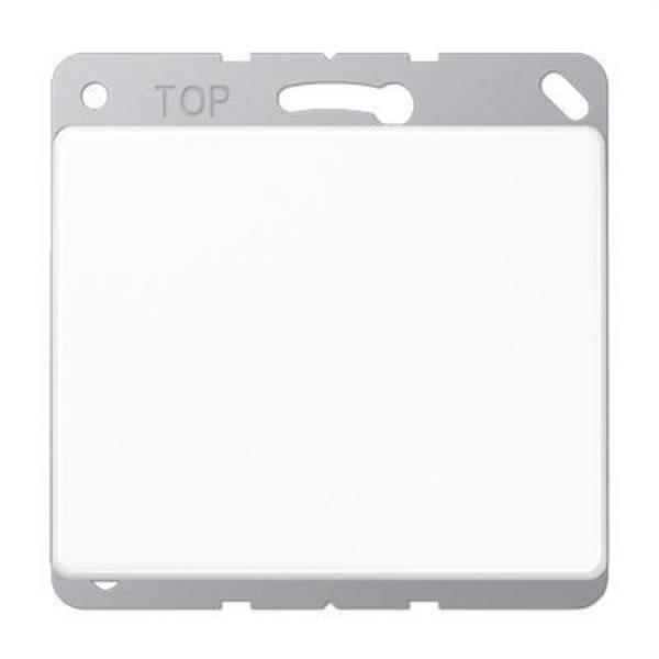 JUNG SL561BWW Placa ciega anillo metálico blanco alpino