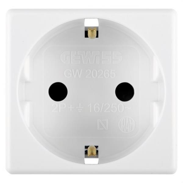 GEWISS GW20265 Base 2P+T 16A 250V AC 2 módulos norma española blanco
