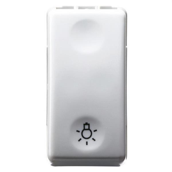 GEWISS GW20513 Pulsador 1P 250V AC NA de 10A símbolo de luz 1 módulo blanco