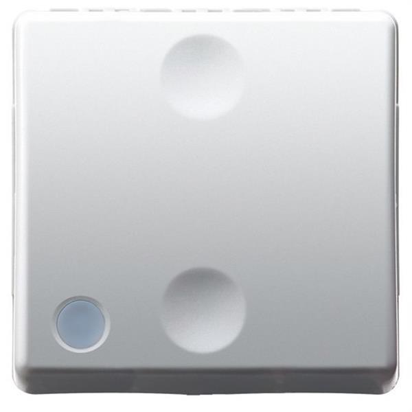 GEWISS GW20527 Pulsador 1P 250V AC NA de 10A iluminable 2 módulos en blanco