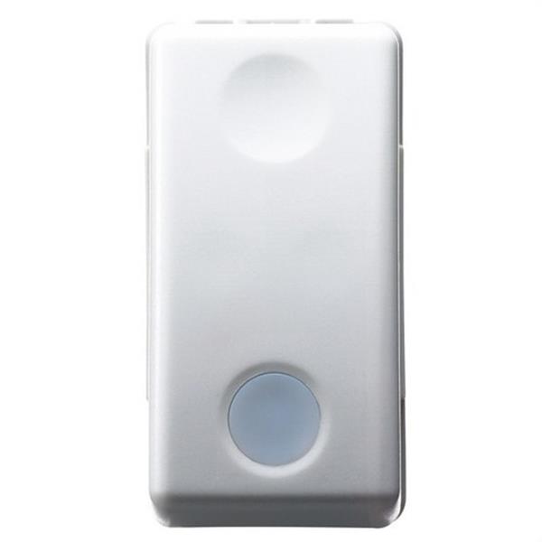 GEWISS GW20583 Interruptor 1P 250V AC de 16AX iluminable con lente neutra reemplazable 1 módulo en blanco