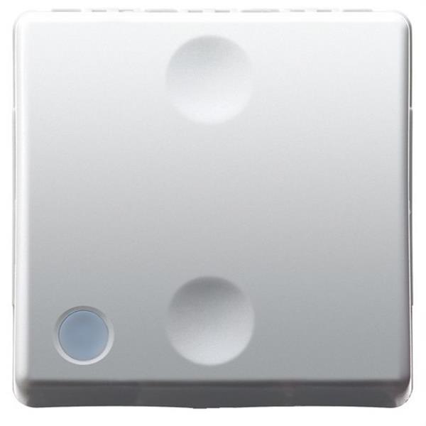 GEWISS GW20589 Conmutador 1P 250V AC de 16AX iluminable 2 módulos en blanco