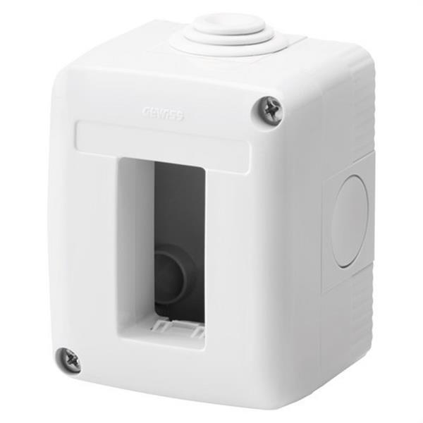 GEWISS GW27001 Contenedor protegido 1 módulo gris RAL 7035 apto para aparatos IP40