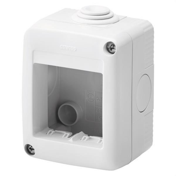 GEWISS GW27002 Contenedor protegido 2 módulos gris RAL 7035 apto para aparatos IP40