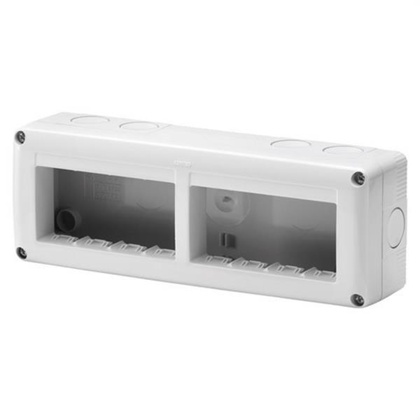 GEWISS GW27006 Contenedor protegido 8 módulos gris RAL 7035 apto para aparatos IP40