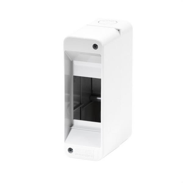 GEWISS GW40022 Caja protegida sin puerta con paredes con agujeros troquelados 2 módulos preparada para alo