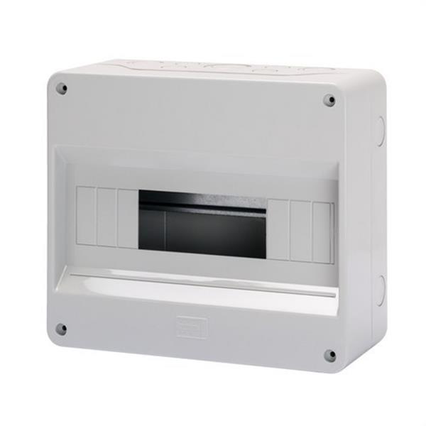 GEWISS GW40028 Caja protegida sin puerta con paredes con agujeros troquelados 12+1 módulo preparada para a