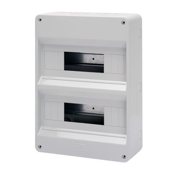 GEWISS GW40030 Caja protegida sin puerta con paredes con agujeros troquelados 24+2 (12X2) módulos preparad