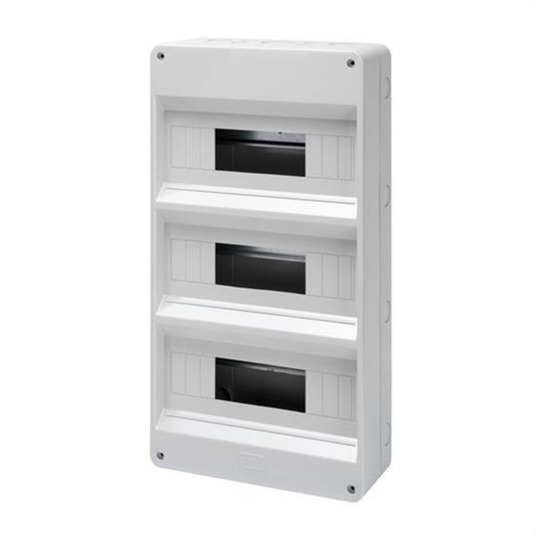 GEWISS GW40032 Caja protegida sin puerta con paredes con agujeros troquelados 36+3 (12X3) módulos preparad