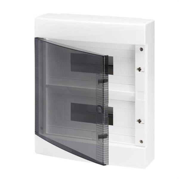 GEWISS GW40047 Caja decorativa paredes lisas con 24 (12x2) módulos preparada para alojar regletas IP40