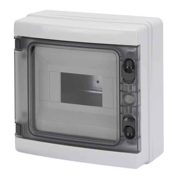 GEWISS GW40102 Caja con paredes lisas 8 módulos preparado para alojar regletas IP65