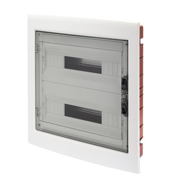 GEWISS GW40609 Cuadro de distribución de empotrar con 36 (18x2) módulos paneles troquelados bastidor extra