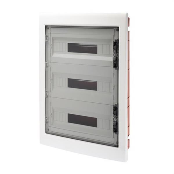 GEWISS GW40610 Cuadro de distribución de empotrar con 54 (18x3) módulos paneles troquelados bastidor extra