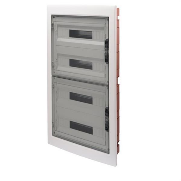 GEWISS GW40611 Cuadro de distribución de empotrar con 72 (18x4) módulos paneles troquelados bastidor extra
