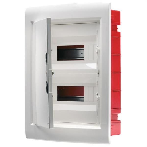 GEWISS GW40886 Cuadro de distribución con 24 (12x2) módulos paneles troquelados bastidor extraíble con pue