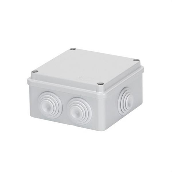 GEWISS GW44004 Caja de derivación con tapa baja atornillada paredes con pasacables 100x100x50mm gris RAL70