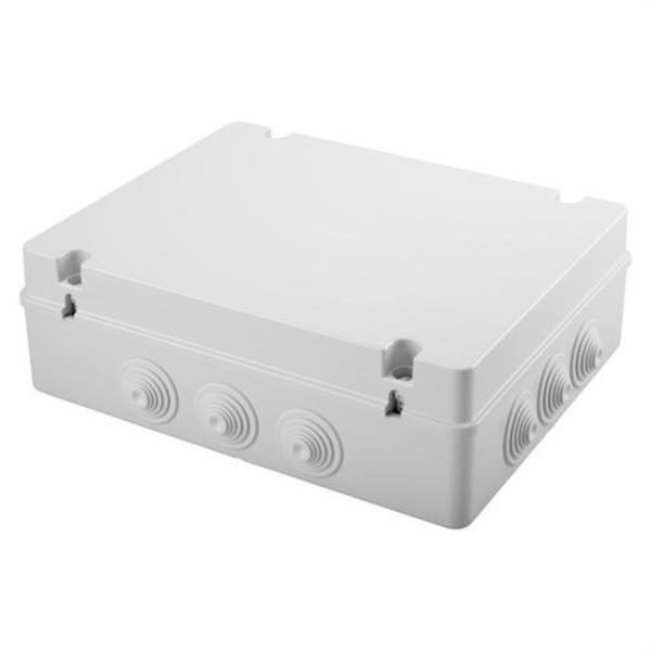 GEWISS GW44010 Caja de derivación con tapa baja atornillada paredes con pasacables 380x300x120mm gris RAL7