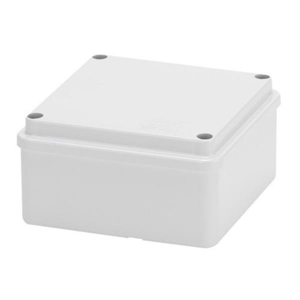 GEWISS GW44204 Caja de derivación con tapa baja atornillada superficies lisas 100x100x50mm gris RAL7035 IP