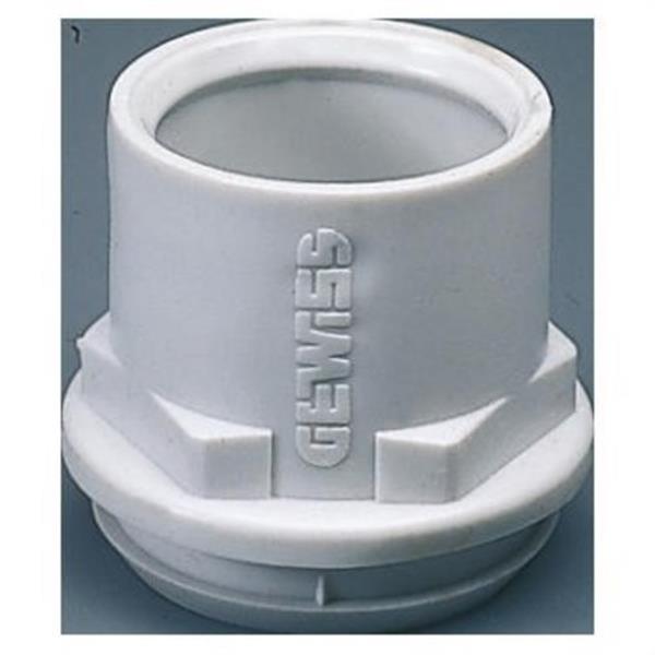 GEWISS GW50424 Racor tubo-caja en polímero antichoque con orificio de montaje de 29mm para tubo de 25mm gr
