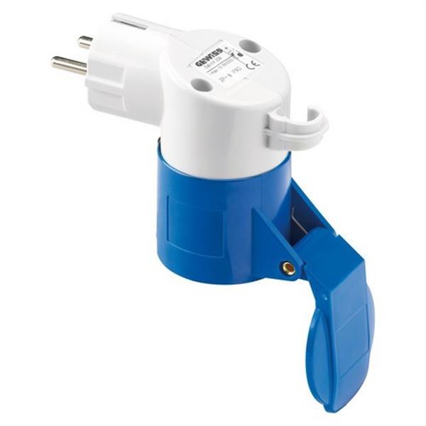GEWISS GW64209 Adaptador industrial/residencial 2P+T 16A 230V AC norma alemana/francesa clavija 2P+T 16A 2