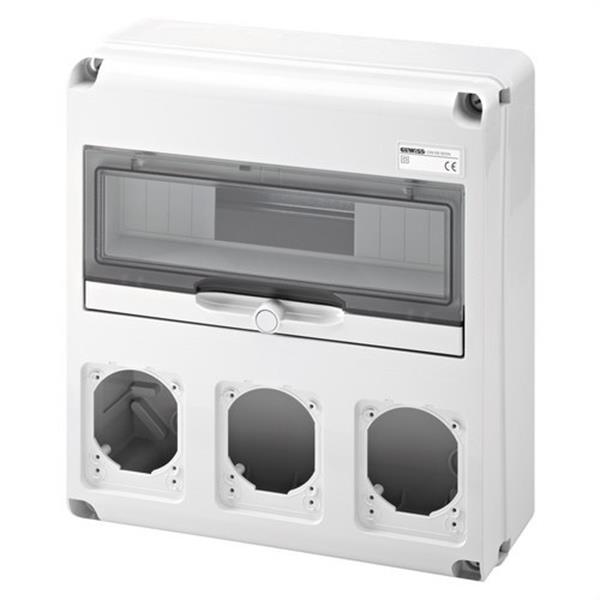 GEWISS GW68005N Caja distribución Q-DIN con 14 módulos 3 frontales base 16-32A IP65