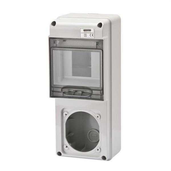 GEWISS GW68017N Caja distribución Q-DIN 5 módulos 1 frontal base 16A IP65