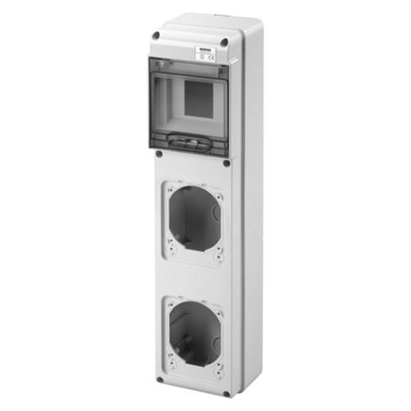 GEWISS GW68020N Caja distribución Q-DIN 5 módulos 1 frontal base 16/32A IP65