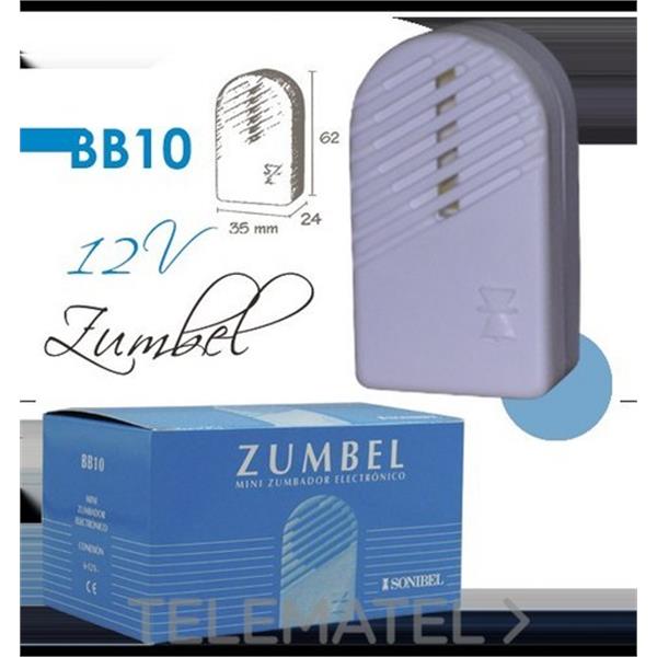 SONIBEL BB 10 Timbre electrónico hogar ZUMBEL 6-12V ca/cc