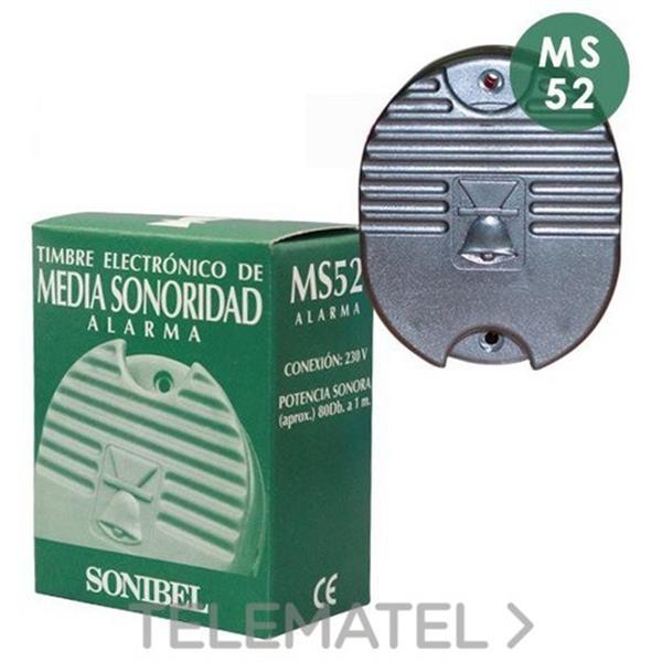 SONIBEL MS 52 Timbre electrónico media sonoridad ALARMA 110/230V