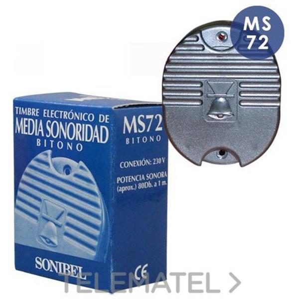 SONIBEL MS 72 Timbre electrónico media sonoridad BITONO 110/230V
