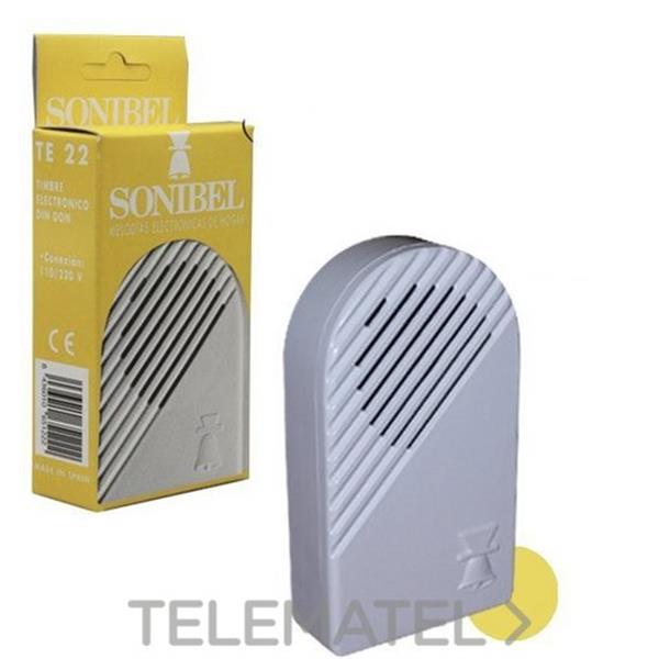 SONIBEL TE 22 Timbre electrónico hogar DIN-DON 110/230V