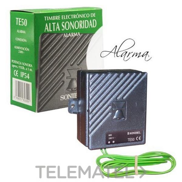 SONIBEL TE 50 Timbre electrónico alta sonoridad ALARMA 110/230V