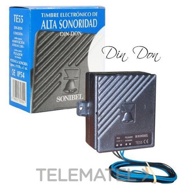 SONIBEL TE 55 Timbre electrónico alta sonoridad DIN-DON 110/230V