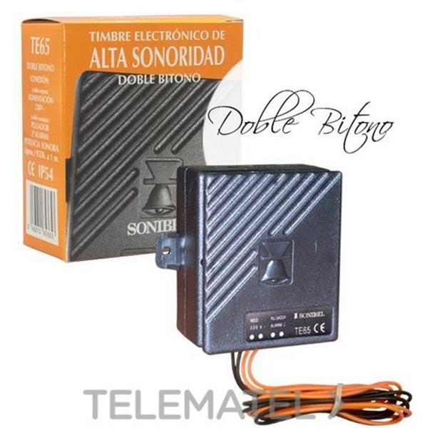 SONIBEL TE 65 Timbre alarma doble BITONO 110/230V